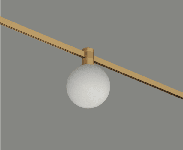 Amber Milky Glass Ball Lamp